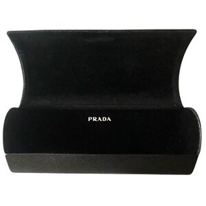 Prada Luxury Designer Black Eyeglass Case In Original Prada Box Unopened Cloth